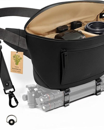 C Coiro Leather Camera Sling Bag, Weather Resistant Crossbody Camera Bag, Professional Pouch for Photographers