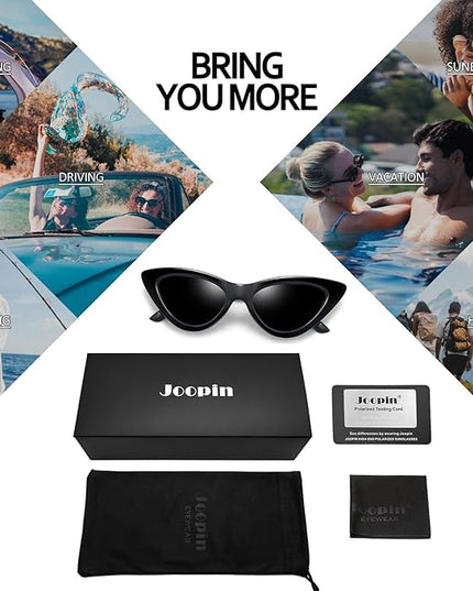 Joopin Polarized Cat Eye Sunglasses for Women Vintage Cateye Sun Glasses UV400 Protection