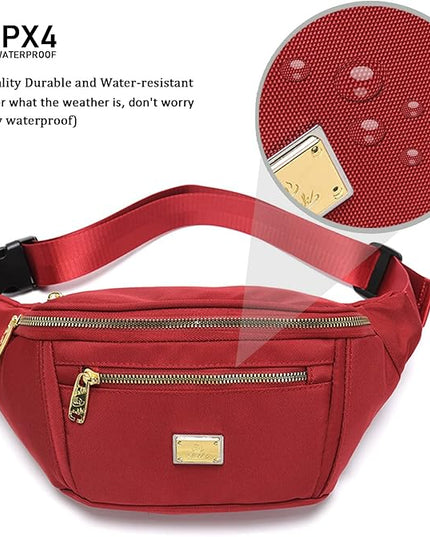 DAITET Crossbody Fanny Pack for Men&Women,Large Waist Bag & Hip Bum Bag with Adjustable Strap for Outdoors Workout Traveling Casual Running Hiking Cycling