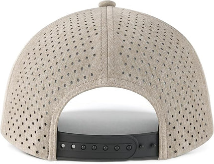 VOBOOM Men Snapback Trucker Hat, Baseball Cap for Breathable Side Laser Cut Holes