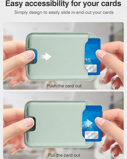 TopMade for Magsafe Wallet, Strongest Magnetic Card Holder for iPhone 17, iPhone 16/15/14/13/12 Series, Leather Magnetic Phone Wallet with Powerful Magnets, RFID Blocking, Fit 4 Cards, Green