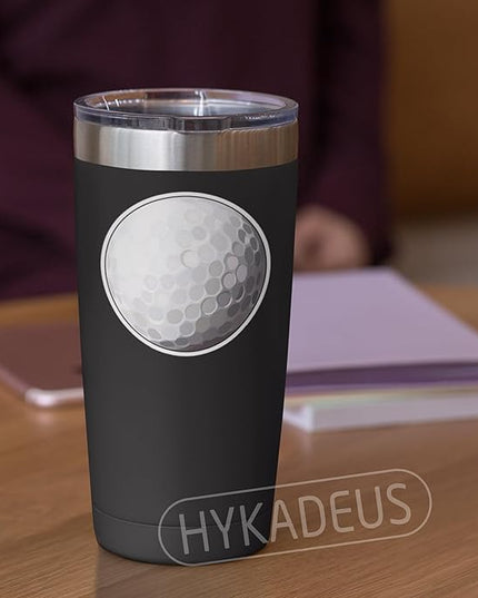 (3Pcs) Golf Ball Stickers Waterproof Vinyl Golf Ball Decals for Water Bottle, Tumbler, Laptop, Phone Case, Poster Board, Scrapbooking, Team Players, Coach, 3" x 3"