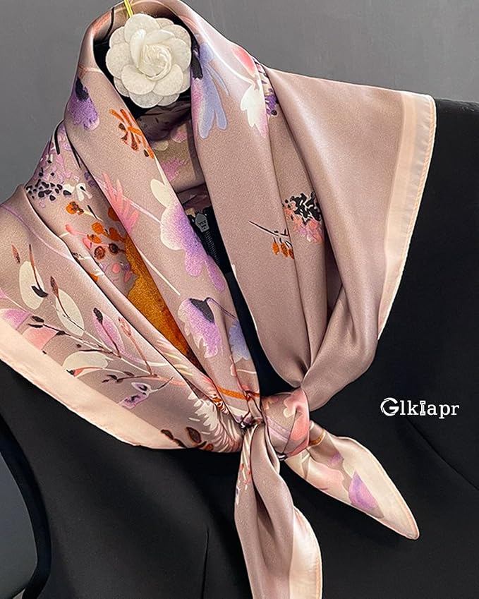 Satin Bandana Headscarf for Women Silky Hair Scarves for Fashion Lightweight