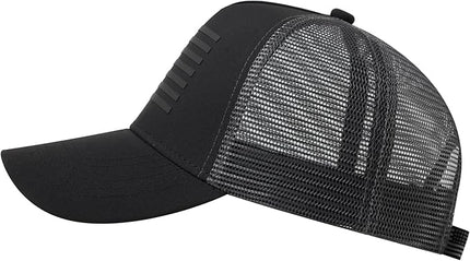 IIN American Flag Mesh Baseball Cap, Patriotic Trucker Hat for Men Women, Quick-Dry Breathable Design, Adjustable Snapback