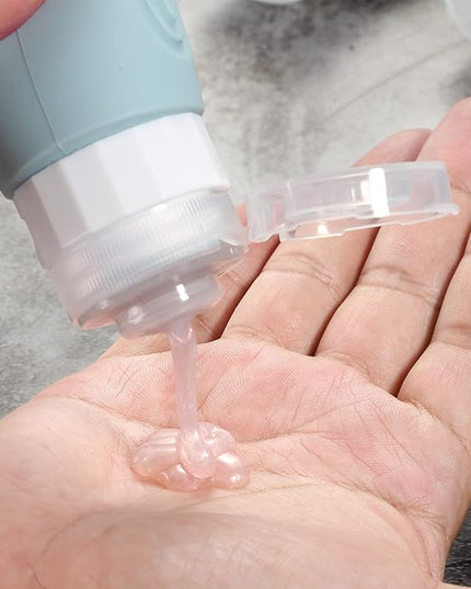 Travel Bottles for Toiletries, Tsa Approved 3oz Travel Size Containers BPA Free Leak Proof Refillable Liquid Silicone Squeezable Travel Accessories for Shampoo Conditioner Lotion (4 Pack)