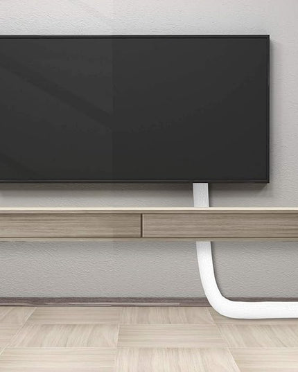 6.6ft - 1/2 inch White Cable Sleeve, Cable Organizer for Desk PC TV Computer, Wire Protector Cable Wrap Cover, Cord Management for Home Office