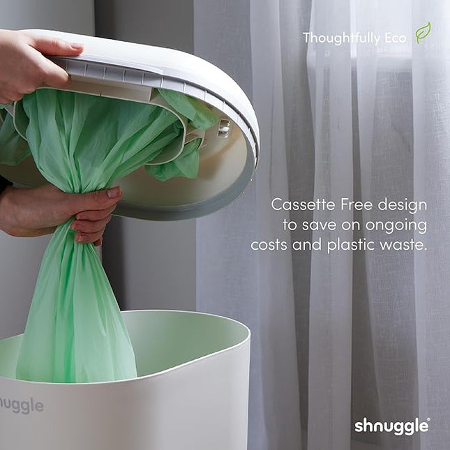 Shnuggle Better Bag Diaper Pail Liners - 30 Count (2 Packs of 15) - Plant-Based Refill Bags - Compatible with Shnuggle Eco-Touch Pail