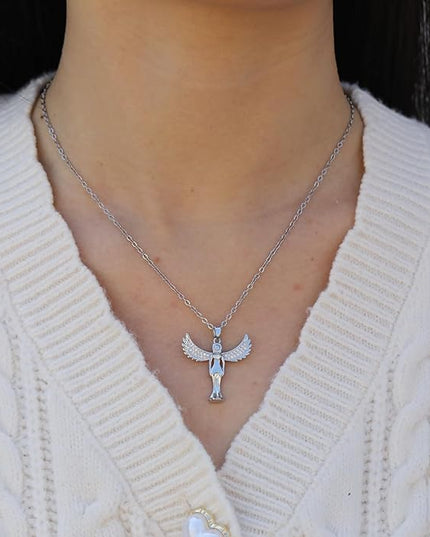 Baydurcan Pendant Necklace for Women Evil Eye Ankh Bow Necklace for Friends Sister Birthday Just Because Christmas Gifts