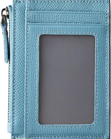 ilovever Slim Wallet for Women Small Leather RFID Blocking Credit Card Holder Minimalist Front Pocket Wallet with Coin Purses & Pouches,Blue