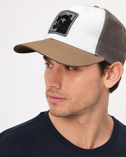 Animal Trucker Hats Leather Pattern Adjustable Snapback Mesh Animal Baseball Cap for Men