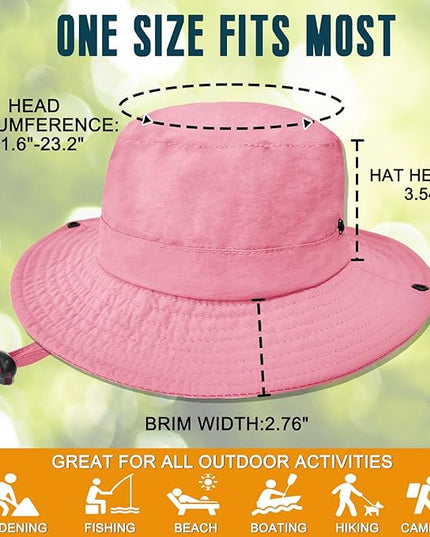 Sun Hats for Men Women Fishing Hat UPF 50+ Quick Dry Foldable Bucket Hat Adjustable Safari Hat for Beach Hiking
