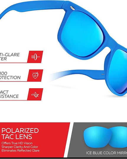 Retro Rewind Polarized Sunglasses for Men and Women - UV Protection Classic Sun Glasses