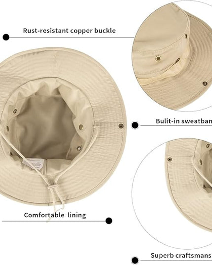 Sun Hats for Men Women Bucket Hat UPF 50+ Boonie Hat Foldable UV Protection Hiking Beach Fishing Summer Safari