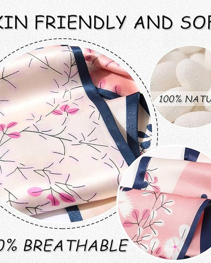 Dailyacc Hair Scarf for Women Fashion Silky Satin Headscarf Wrap Breathable Lightweight Neck Scarves For Handbag