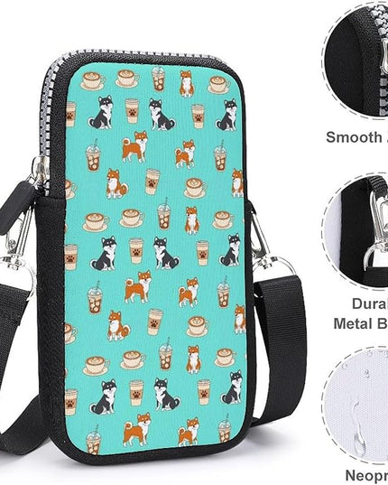Unisex Small Crossbody Bags, Women Men Portable Adjustable Crossbody Phone Wallet Pouch