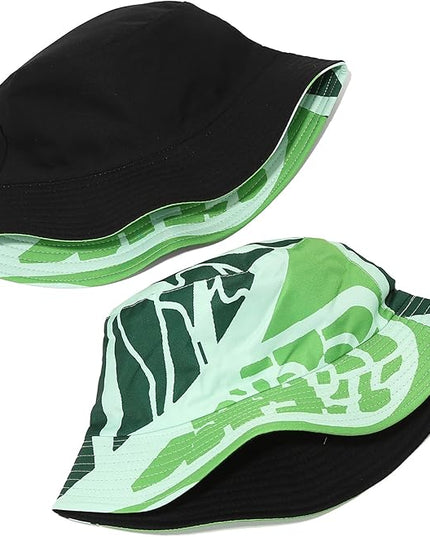 Mashiaoyi Unisex Print Double-Side-Wear Reversible Bucket Hat