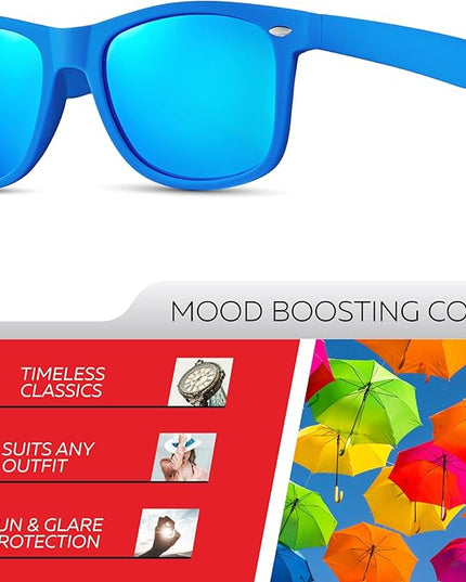Retro Rewind Polarized Sunglasses for Men and Women - UV Protection Classic Sun Glasses