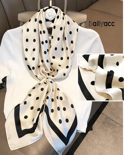 Dailyacc Hair Bandanas Scarf For Women Lightweight Fashion Neck Silk Satin Head Scarves For Sleeping Handbags Scarf