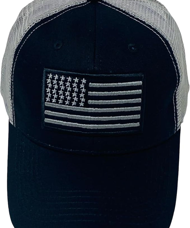 Roytrense Embroidered American Flag Unisex Baseball Cap (100% Cotton)