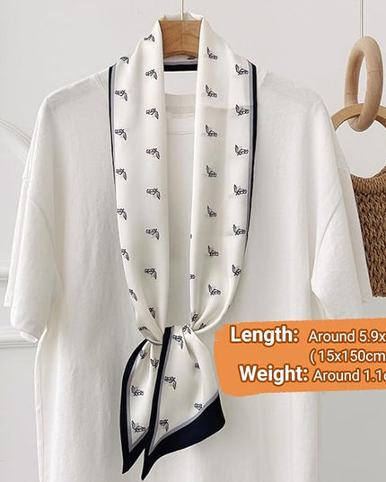 Dailyacc Hair Scarf for Women Fashion Silky Satin Headscarf Wrap Breathable Lightweight Neck Scarves For Handbag
