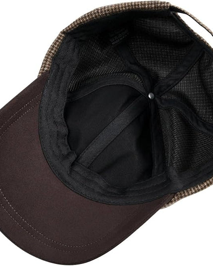BOTVELA Wool Baseball Cap for Men Adjustable Unstructured Tweed Hat