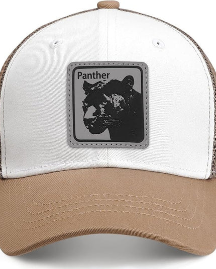 Animal Trucker Hats Leather Pattern Adjustable Snapback Mesh Animal Baseball Cap for Men