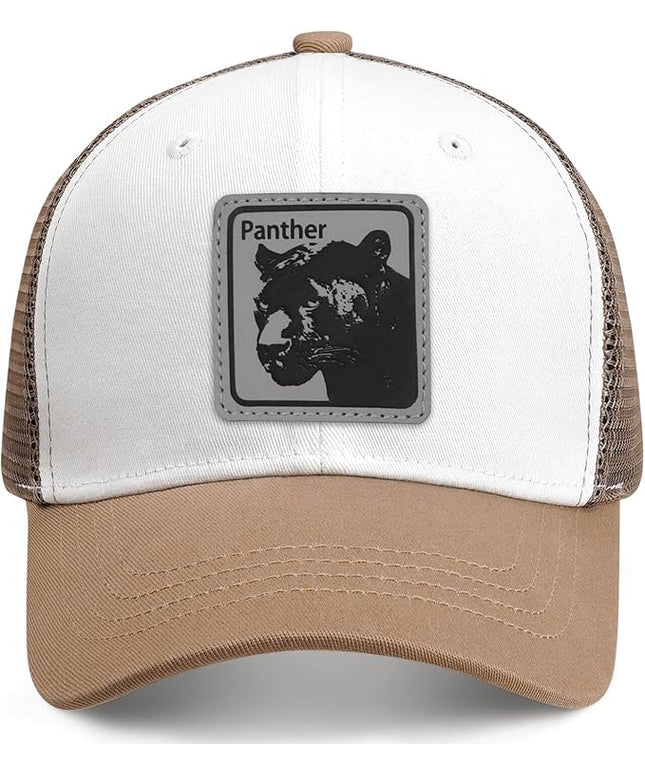 Animal Trucker Hats Leather Pattern Adjustable Snapback Mesh Animal Baseball Cap for Men