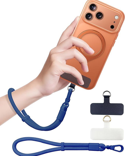 Phone Lanyard, Phone Wrist Strap for Cellphone Case, Adjustable Cell Phone Strap with 2 Tether Tabs for All Smartphones, Blue
