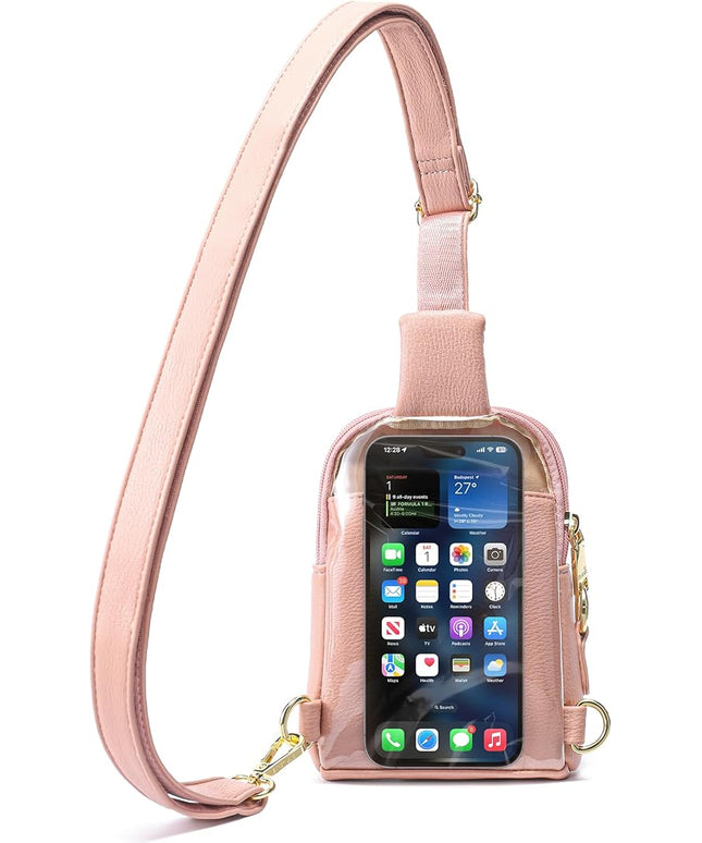 INICAT Sling Bag for Women Touchscreen Small Crossbody Cell Phone Purse Fanny Pack