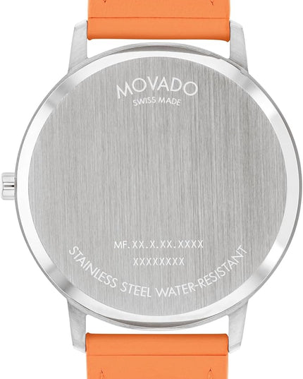 Movado Face Men's Luxury Quartz Watch - Swiss Movement - Water Resistance 30 Meters (3ATM) - Elegant Timepiece - Gift for Him - 41mm