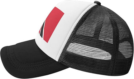 Cute Flag Baseball Cap for Men Women Mesh Trucker Hat Adjustable Patriotic Snapback Baseball Hat for Sports Running