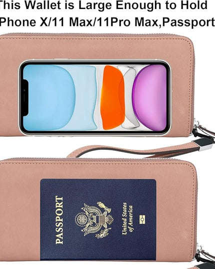 Lavemi Small Compact Women Wallet RFID Blocking Genuine Leather Bifold Purse with ID Windows