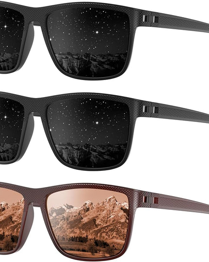 Polarized Sunglasses Men Women, Mens Sunglasses Lightweight UV Sun Glasses for Fishing Driving Golf