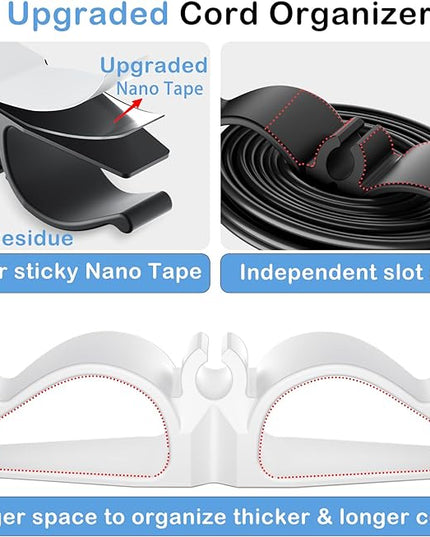 Cord Organizer for Appliances, Small 8 Pack Upgraded Kitchen Appliance Cord Organizer Stick On Appliance Wire Organizer Wrapper for Kitchen Appliances Mixers, Coffee Maker, Pressure Cooker