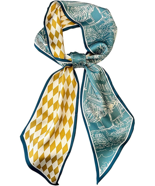 Dailyacc Hair Scarf for Women Fashion Silky Satin Headscarf Wrap Breathable Lightweight Neck Scarves For Handbag