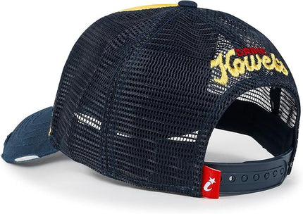 ililily Premium Howels Embroidery Vintage Baseball Cap Distressed Trucker Hat