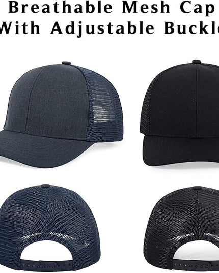 kozinu Unisex Trucker Hats Blank Mesh Snapback Hats Sport Plain Baseball Caps Adjustable Fitted Hat