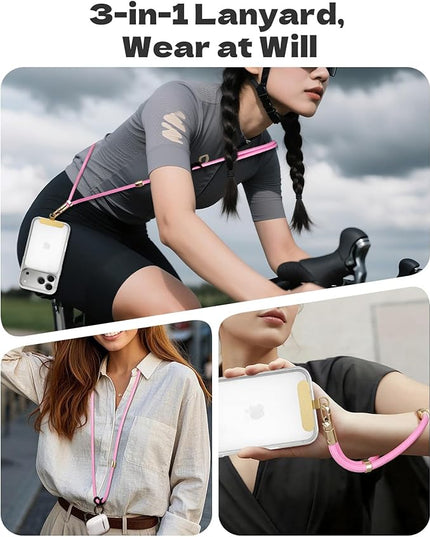TiMOVO 3-in-1 Phone Lanyard, Detachable Phone Strap with Tether Tab, Adjustable Anti-Theft Crossbody Lanyard