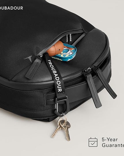 Troubadour Apex 4.0 Compact - 16L Premium Laptop Backpack - Ergonomic & Water Resistant - Designed for Work and Travel - Black