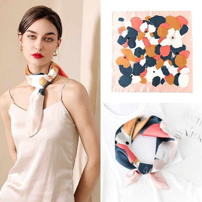 Dailyacc Hair Bandanas Scarf For Women Lightweight Fashion Neck Silk Satin Head Scarves For Sleeping Handbags Scarf