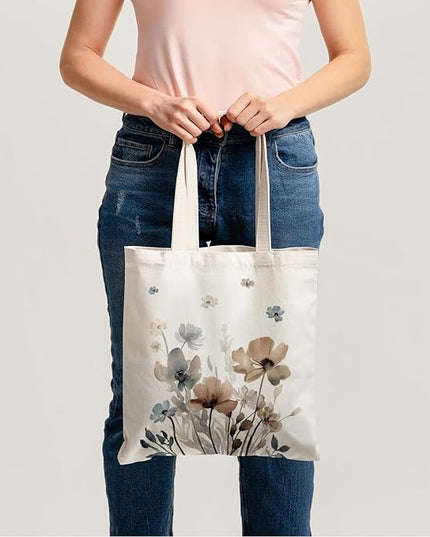 Horaldaily Canvas Tote Bag,Reusable Shoulder Tote Bag for Women Lady Casual Vacation, Shopping, Work, Gym