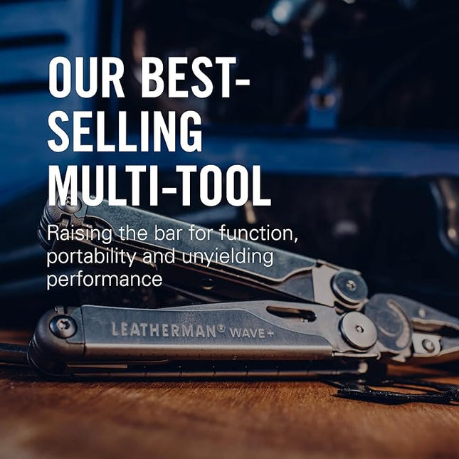 LEATHERMAN, Wave+, 18-in-1 Full-Size, Versatile Multi-tool for DIY, Home, Garden, Outdoors or Everyday Carry (EDC), Stainless Steel