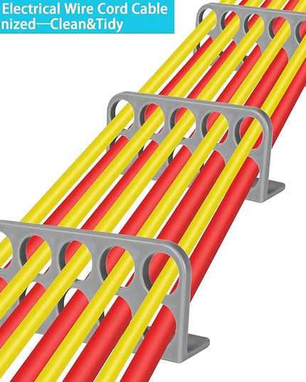 20Pack Cable Chase-Wire Bracket,Cable Support Wire Bracket Holder for NMB Electrical Cord Organized Management,Labor Time Saving,1" with 10-Hole Design