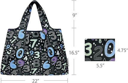 allydrew Large Foldable Tote Nylon Reusable Grocery Bags
