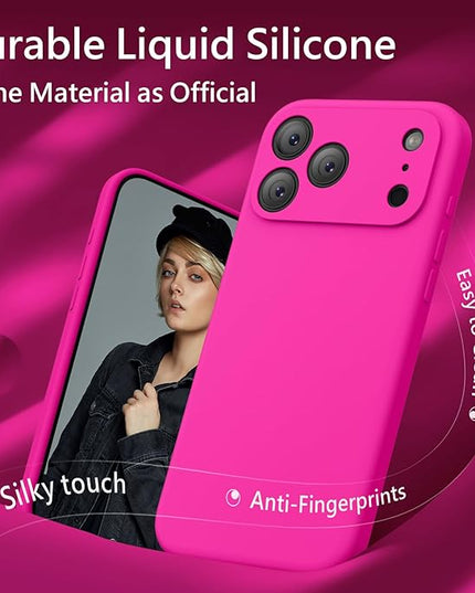 FireNova Magnetic for iPhone 17 Pro Case, Compatible with MagSafe, [Integrated Silicone Camera Control Button] [Camera Protection] Anti-Scratch Microfiber Lining Phone Case, 6.3", Hot Pink