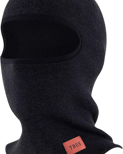 TBUS Men’s Knit Insulated Face Mask Beanie, Thermal Full Face Cover Ski Mask for Cold Weather for Women and Men