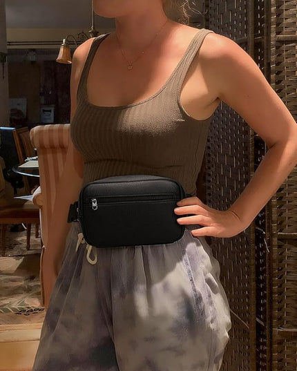 GOINSOUND Fanny Packs Belt Bag For Women Men Everywhere Small Fashion Crossbody Bags Waist Pack Vegan Leather Waterproof Cute Sling Chest Bag For Women