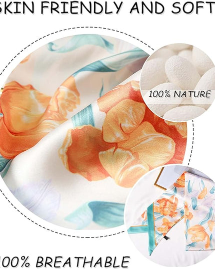Dailyacc Hair Scarf for Women Fashion Silky Satin Headscarf Wrap Breathable Lightweight Neck Scarves For Handbag