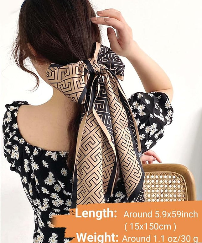 Dailyacc Hair Scarf for Women Fashion Silky Satin Headscarf Wrap Breathable Lightweight Neck Scarves For Handbag