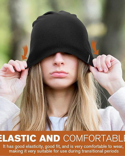 Slouchy Beanie for Women Men Soft Cotton Chemo Hats Double-Layer Warm Beanie Cap for Daily Wear & Transitional Seasons